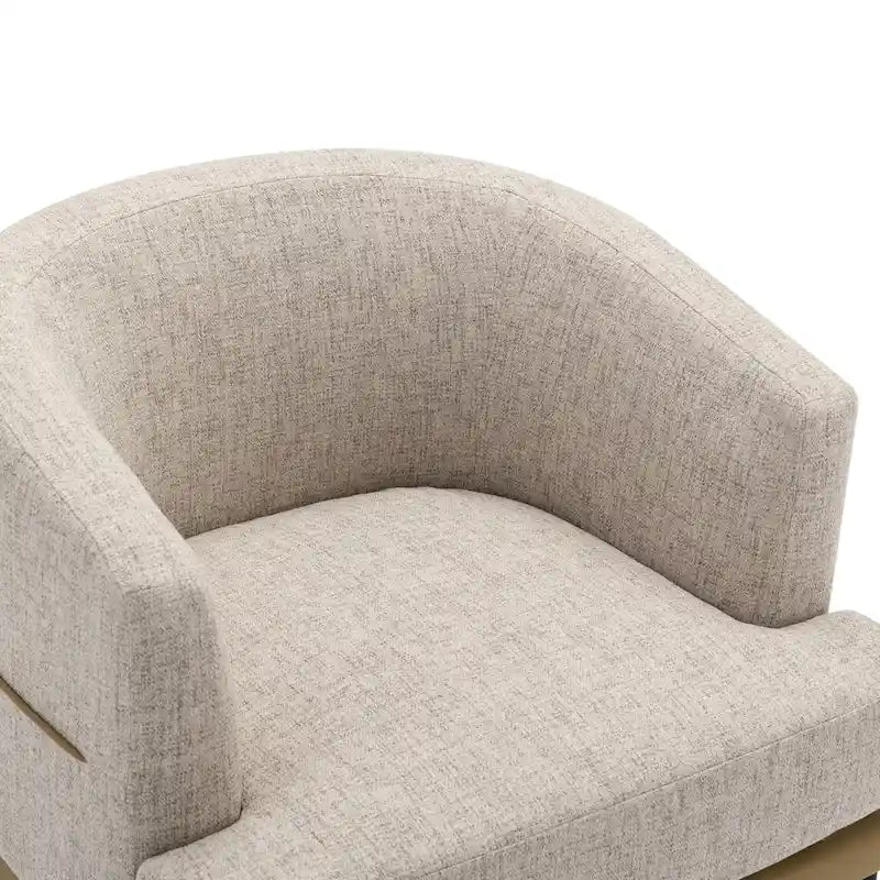 Modern Two-tone Barrel Fabric Chair