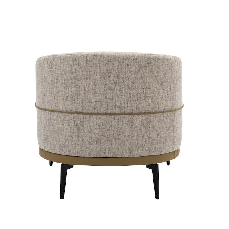 Modern Two-tone Barrel Fabric Chair