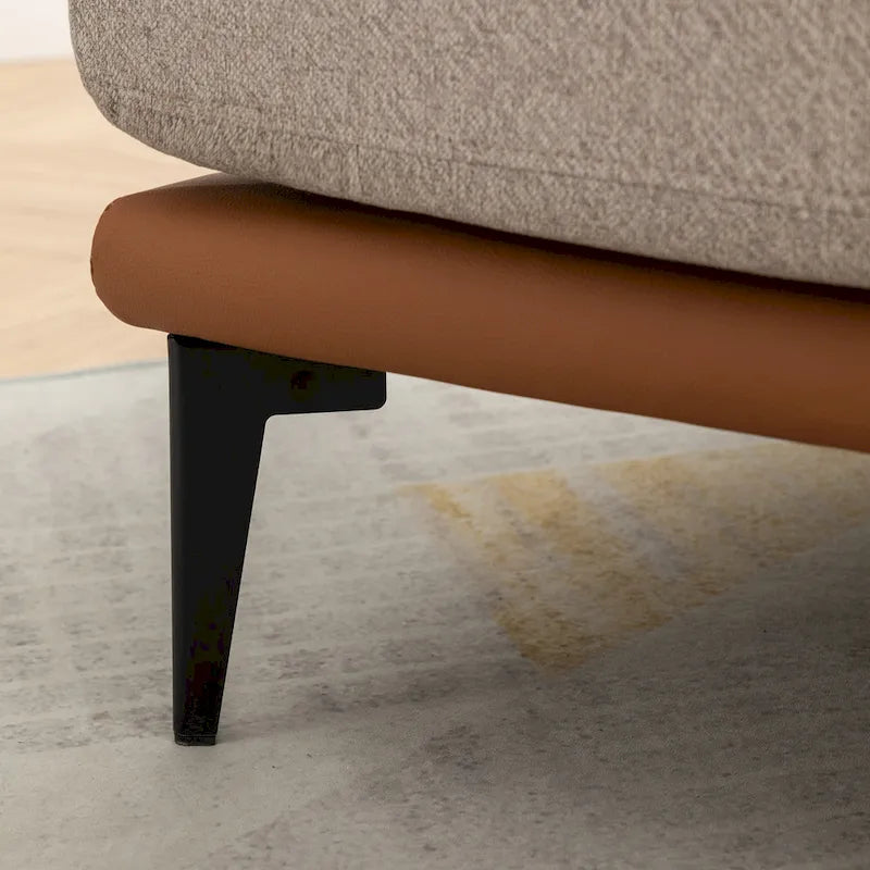 Modern Two-tone Barrel Fabric Chair