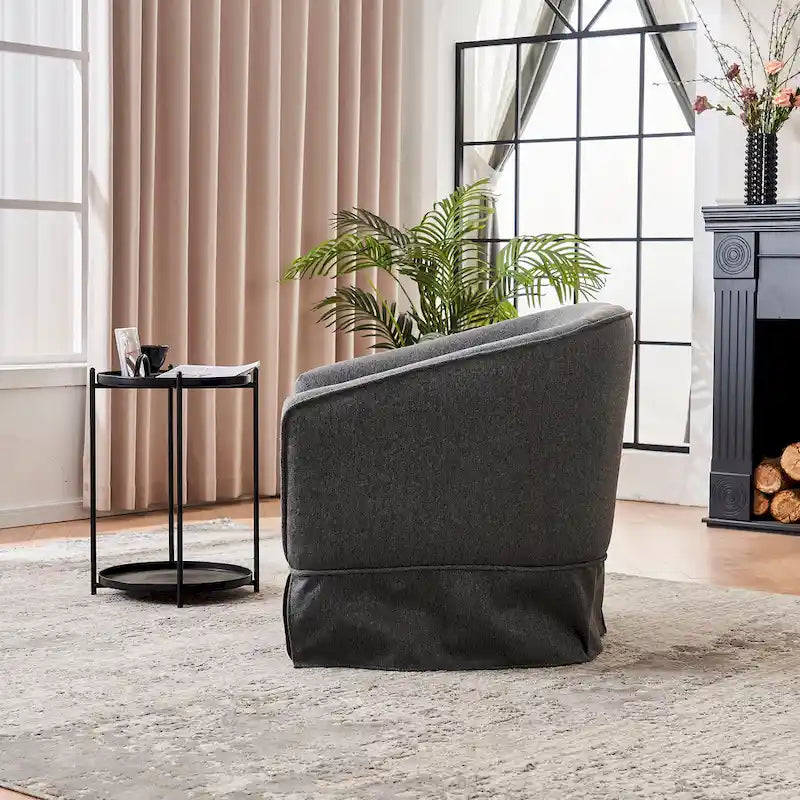 Poltrona girevole con pouf, poltrone girevoli per soggiorno