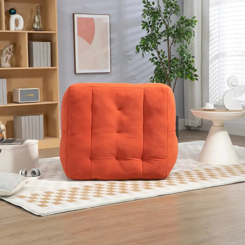 Flauschiger Sitzsack mit Memory-Schaumstoff und Hocker