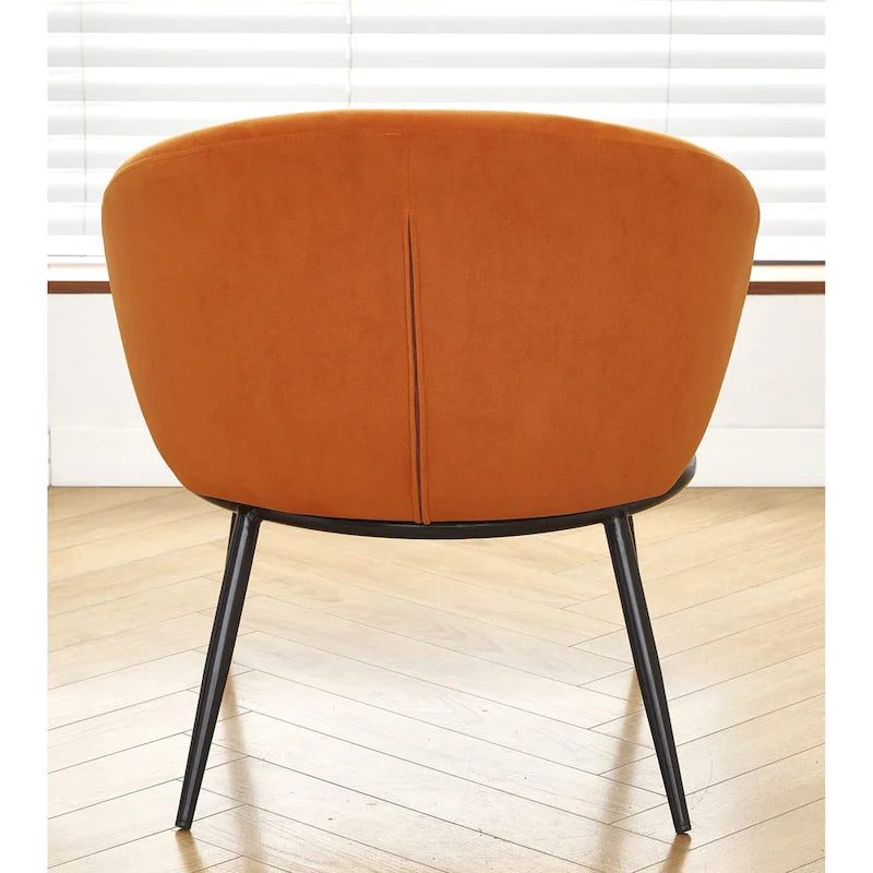 Poltrona da salotto imbottita in velluto stile Mid-Century