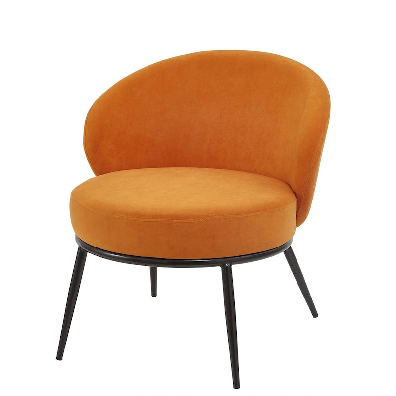 Poltrona da salotto imbottita in velluto stile Mid-Century