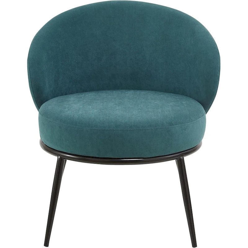 Poltrona da salotto imbottita in velluto stile Mid-Century