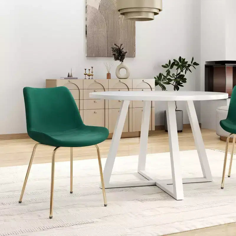 Set da pranzo rotondo Avant di Roundhill Furniture, tavolo da pranzo rotondo con 4 sedie laterali, 5 pezzi