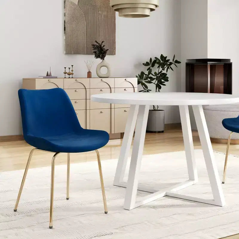 Set da pranzo rotondo Avant di Roundhill Furniture, tavolo da pranzo rotondo con 4 sedie laterali, 5 pezzi