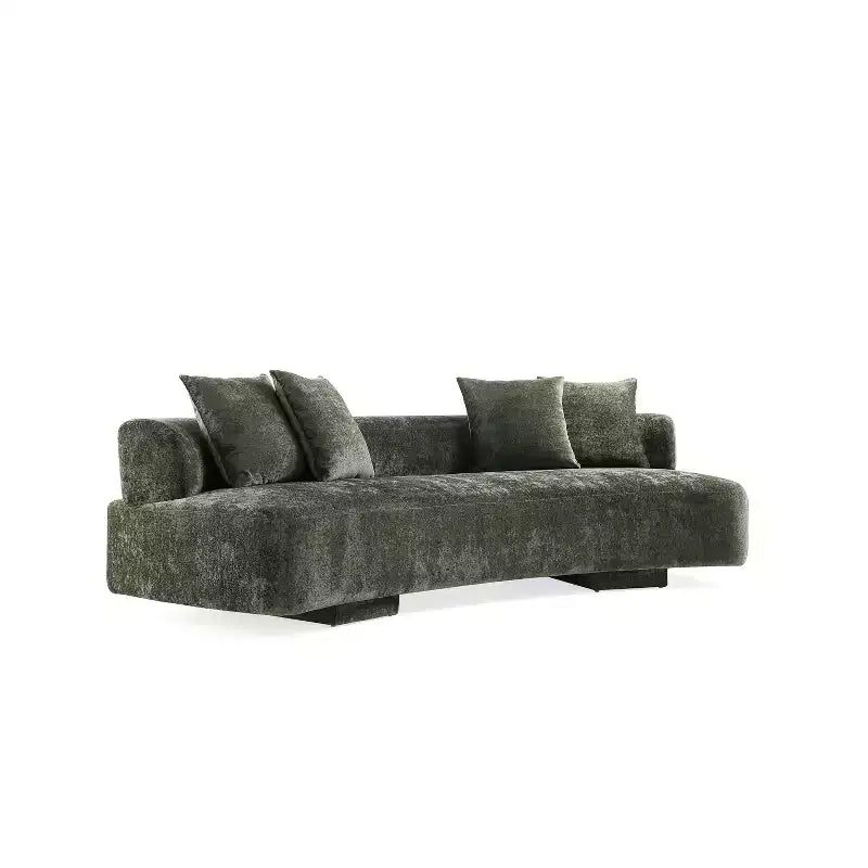 Manhattan Comfort 2pc Verandah Chenille Upholstered 112" Sofa and 90.6" Sofa Set