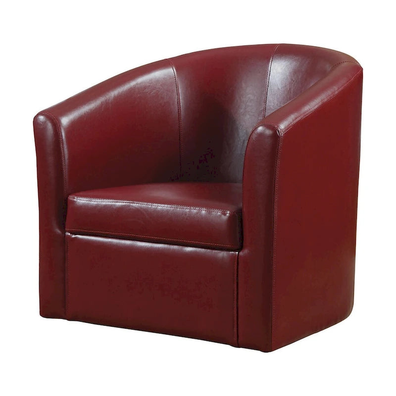 Poltrona d'accento compatta ed elegante, rossa