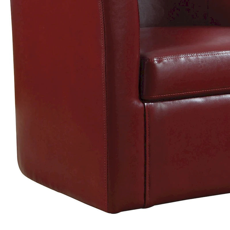 Poltrona d'accento compatta ed elegante, rossa