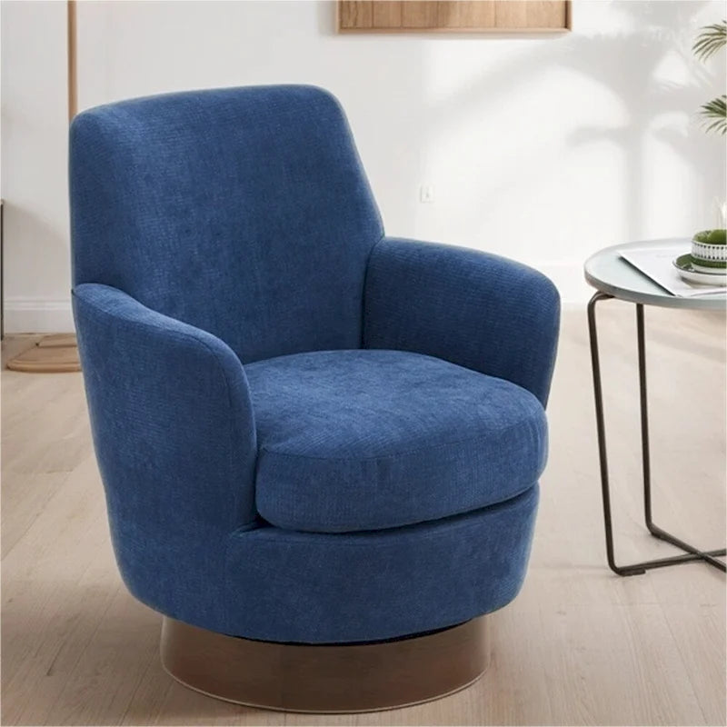 Poltrona accent girevole con base in acciaio inossidabile