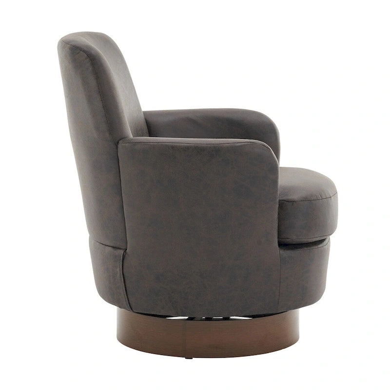 Poltrona accent girevole con base in acciaio inossidabile