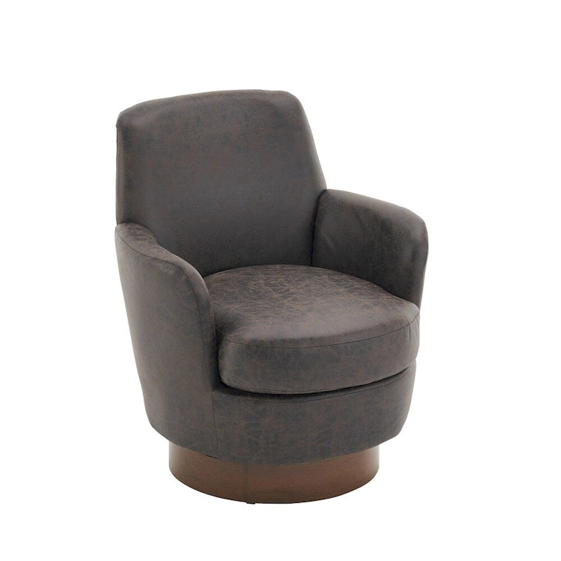 Poltrona accent girevole con base in acciaio inossidabile