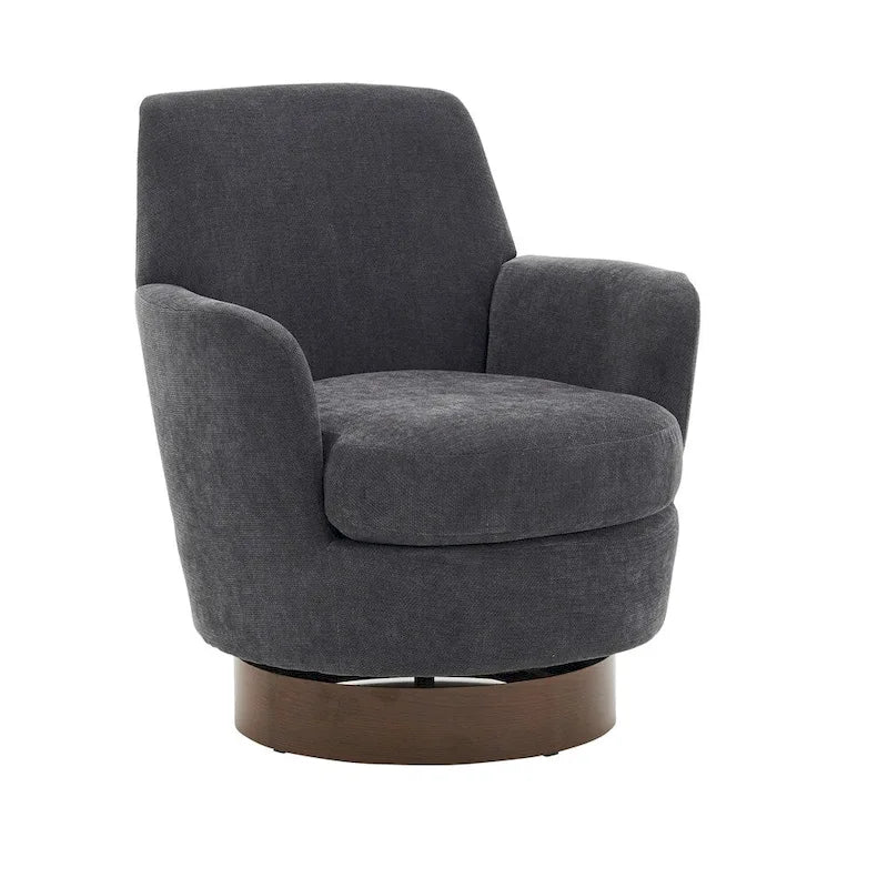 Poltrona accent girevole con base in acciaio inossidabile