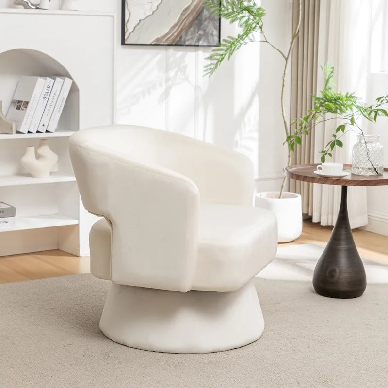 Drehbarer Samt-Sessel in Fassform