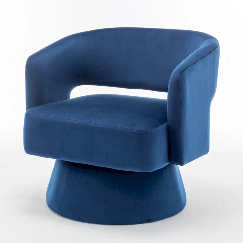 Drehbarer Samt-Sessel in Fassform