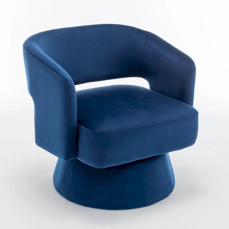 Drehbarer Samt-Sessel in Fassform
