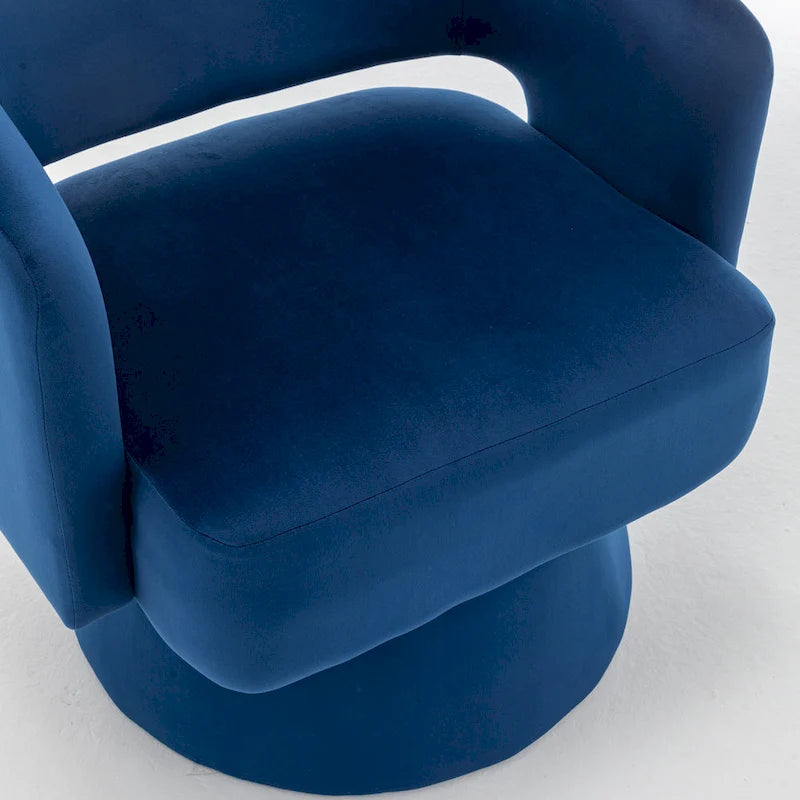 Drehbarer Samt-Sessel in Fassform