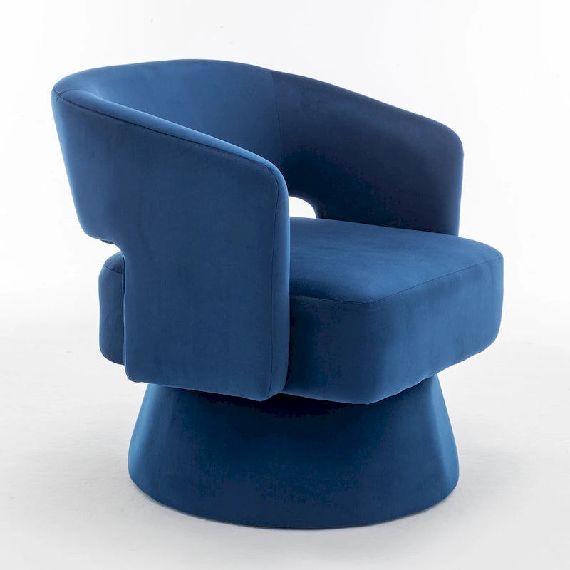 Drehbarer Samt-Sessel in Fassform