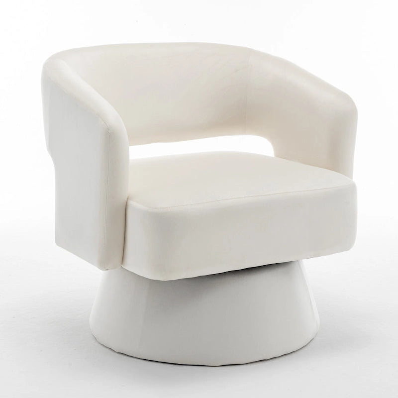 Drehbarer Samt-Sessel in Fassform