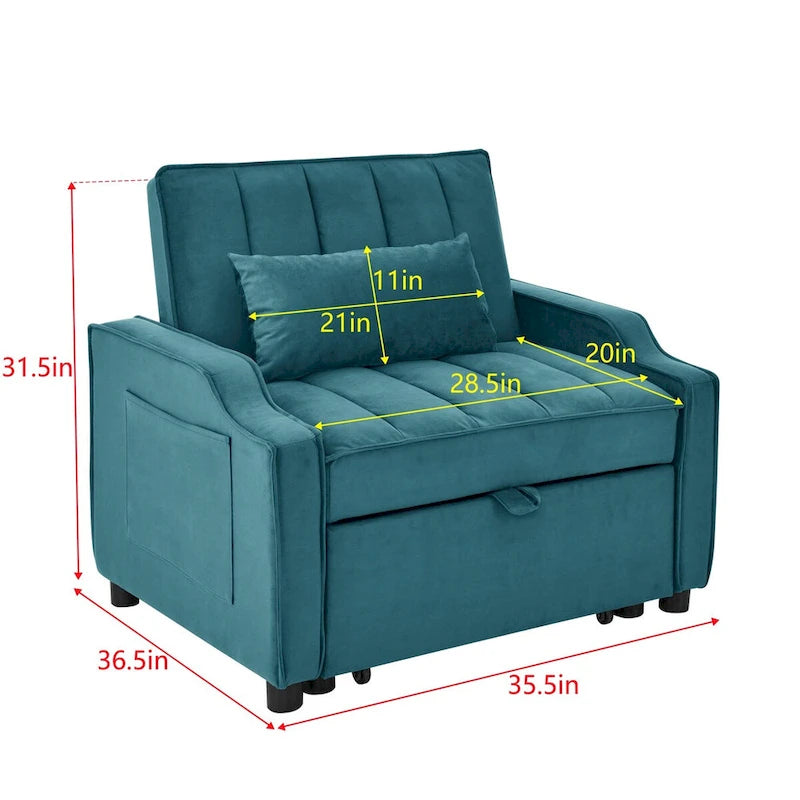 Poltrona Letto in Velluto