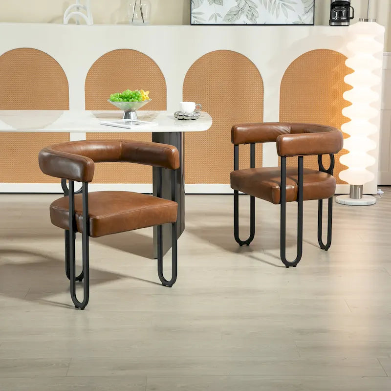 Contemporary Designed Upholstered Accent Chair set of 2