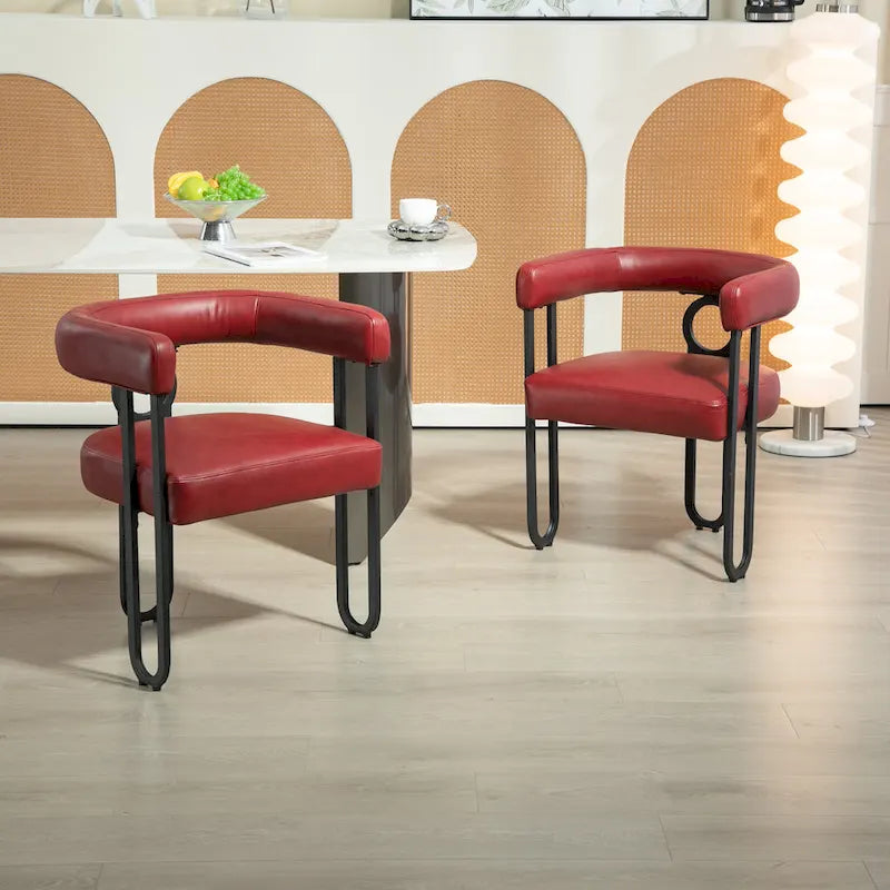 Contemporary Designed Upholstered Accent Chair set of 2