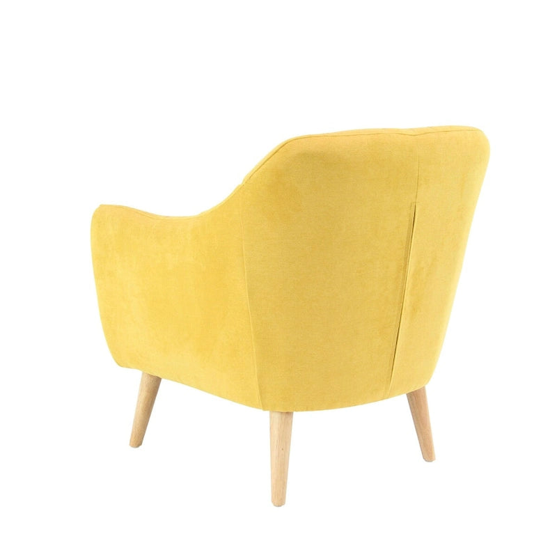 Poltrona accent in poliestere per salotto - nera, blu o gialla - Roche River Decor