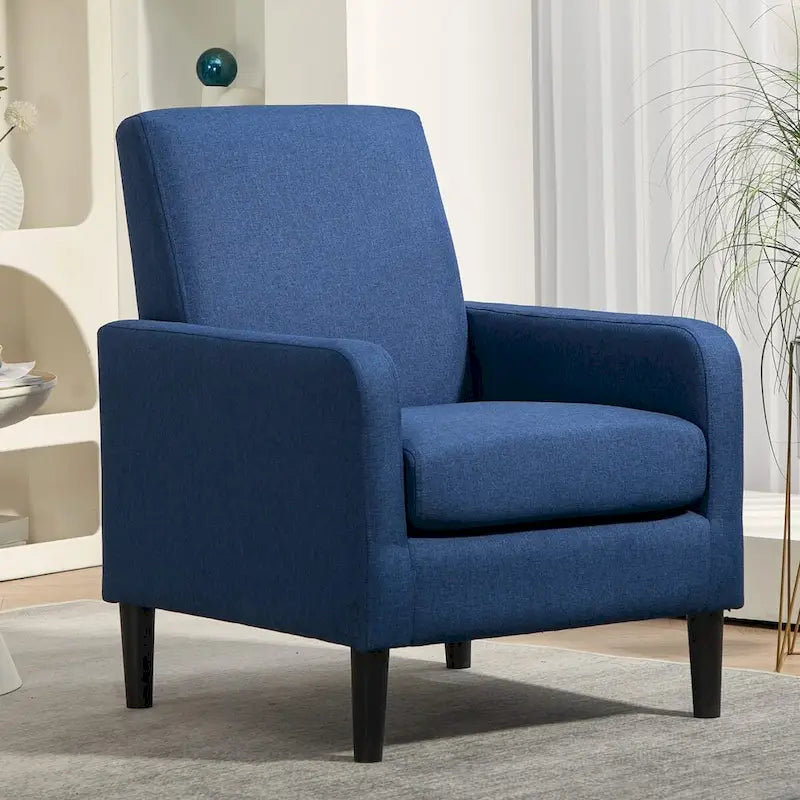 Minimalist Elegant Style Armchair with Solid Wood Frame Construction and New Soft Sponge
