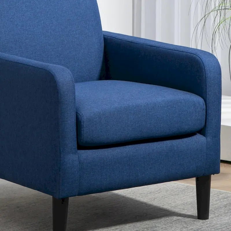 Minimalist Elegant Style Armchair with Solid Wood Frame Construction and New Soft Sponge