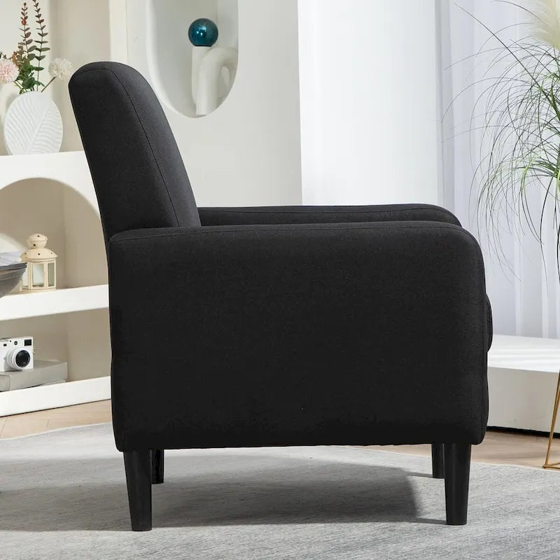 Minimalist Elegant Style Armchair with Solid Wood Frame Construction and New Soft Sponge