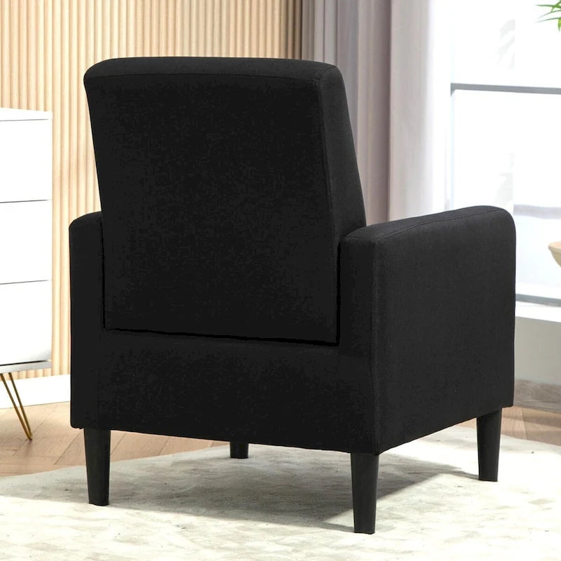 Minimalist Elegant Style Armchair with Solid Wood Frame Construction and New Soft Sponge
