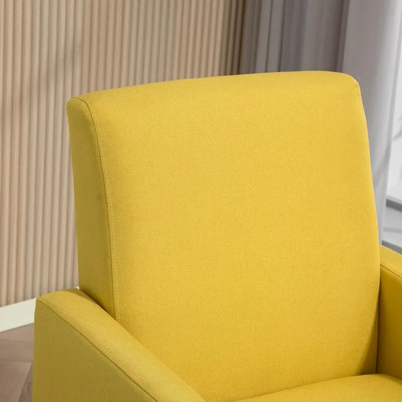 Minimalist Elegant Style Armchair with Solid Wood Frame Construction and New Soft Sponge