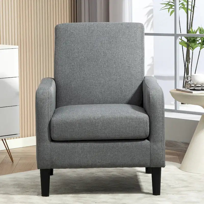 Minimalist Elegant Style Armchair with Solid Wood Frame Construction and New Soft Sponge