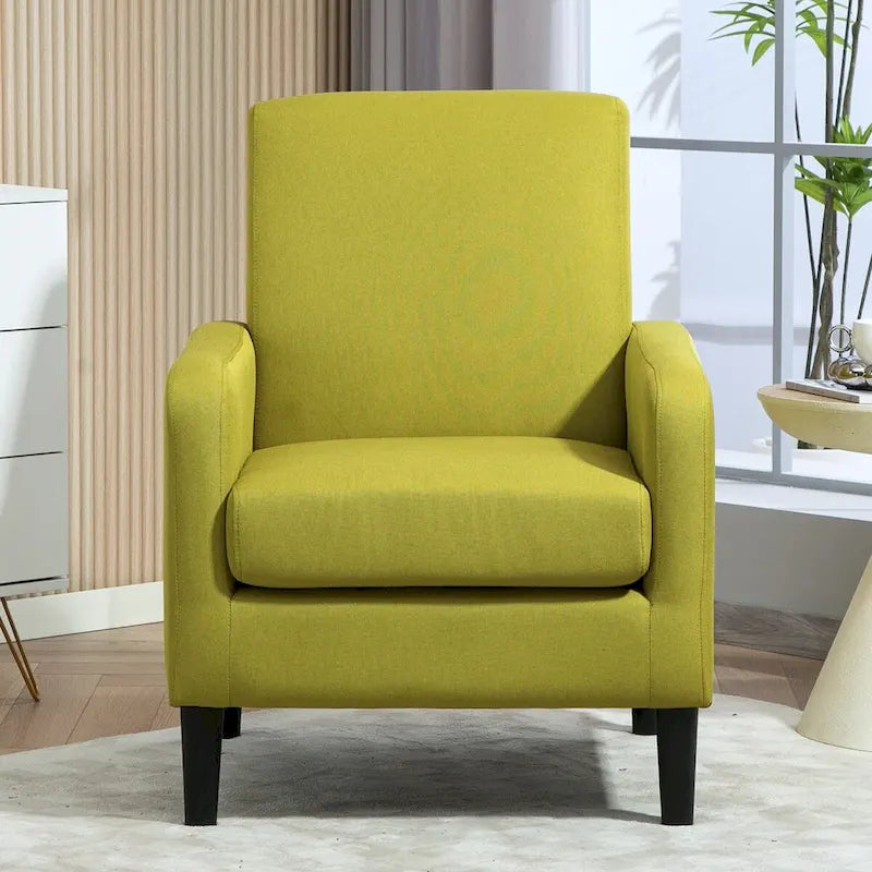 Minimalist Elegant Style Armchair with Solid Wood Frame Construction and New Soft Sponge