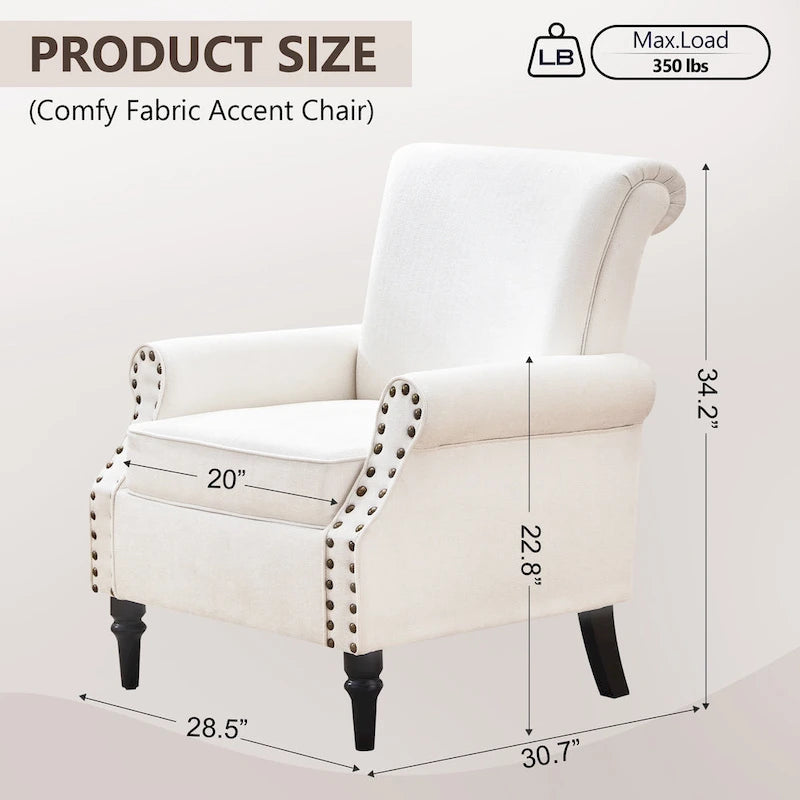 Set di 2 poltrone classiche imbottite