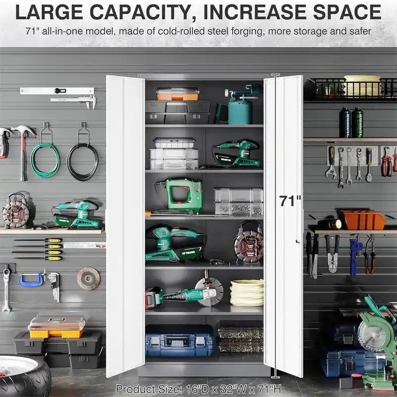 Armadio contenitore in metallo per garage