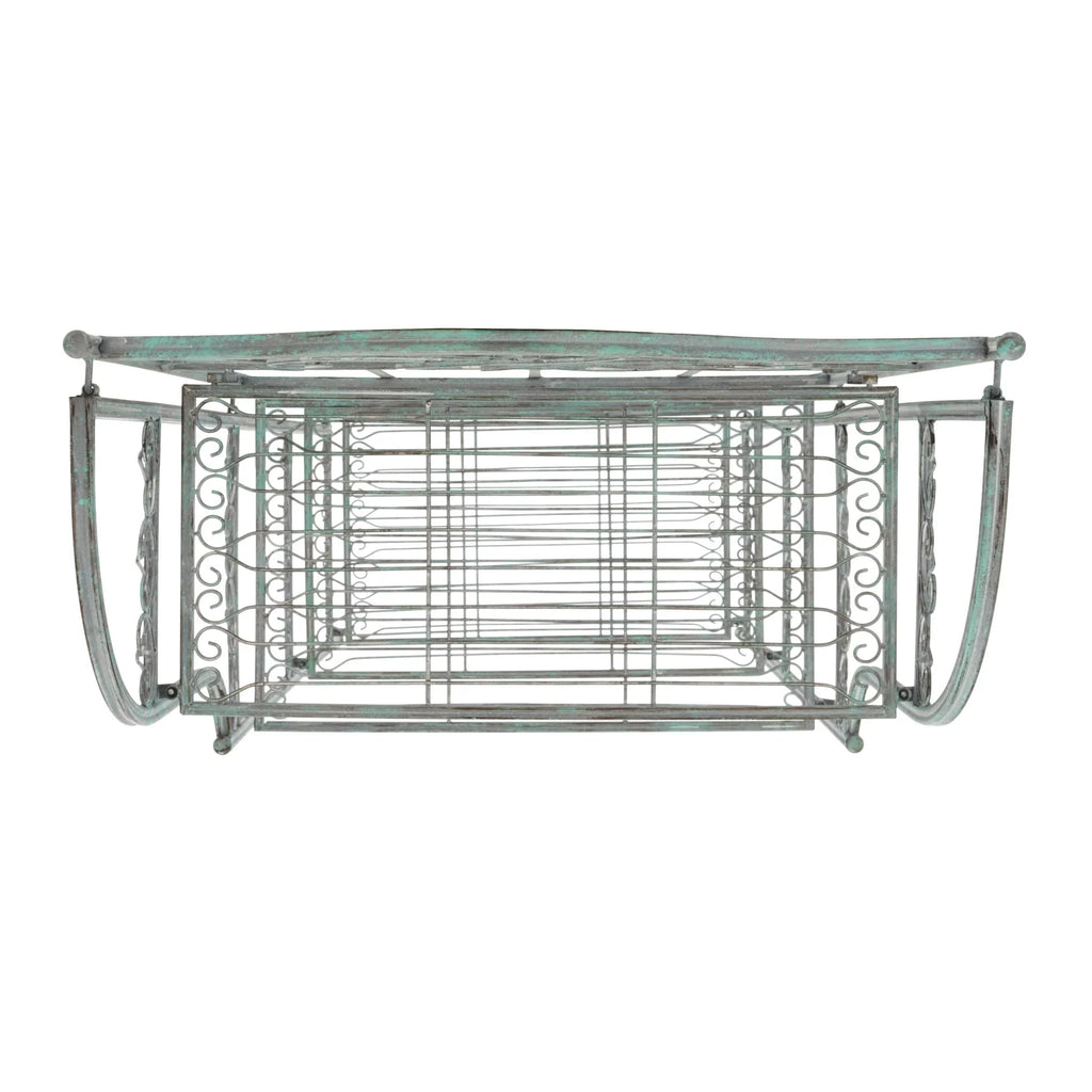 Scaffale portateglie da esterno SAFAVIEH Bryn in ferro battuto in stile vittoriano a 4 ripiani - 25 In. W x 15 In. D x 63 In. H - 25W x 15D x 63H