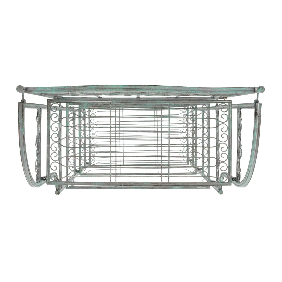 Scaffale portateglie da esterno SAFAVIEH Bryn in ferro battuto in stile vittoriano a 4 ripiani - 25 In. W x 15 In. D x 63 In. H - 25W x 15D x 63H