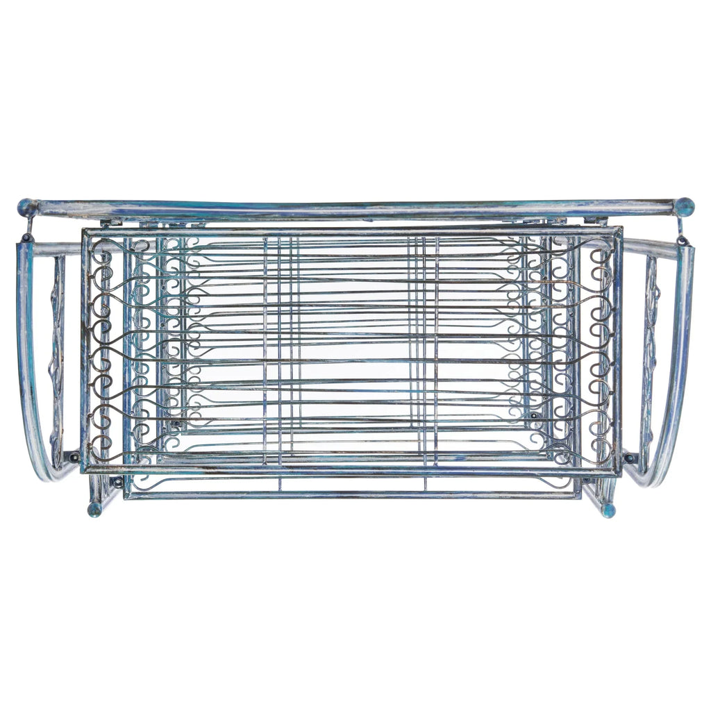 Scaffale portateglie da esterno SAFAVIEH Bryn in ferro battuto in stile vittoriano a 4 ripiani - 25 In. W x 15 In. D x 63 In. H - 25W x 15D x 63H