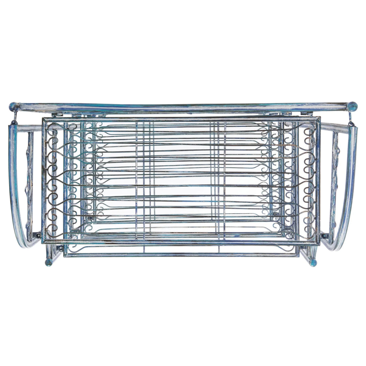 Scaffale portateglie da esterno SAFAVIEH Bryn in ferro battuto in stile vittoriano a 4 ripiani - 25 In. W x 15 In. D x 63 In. H - 25W x 15D x 63H