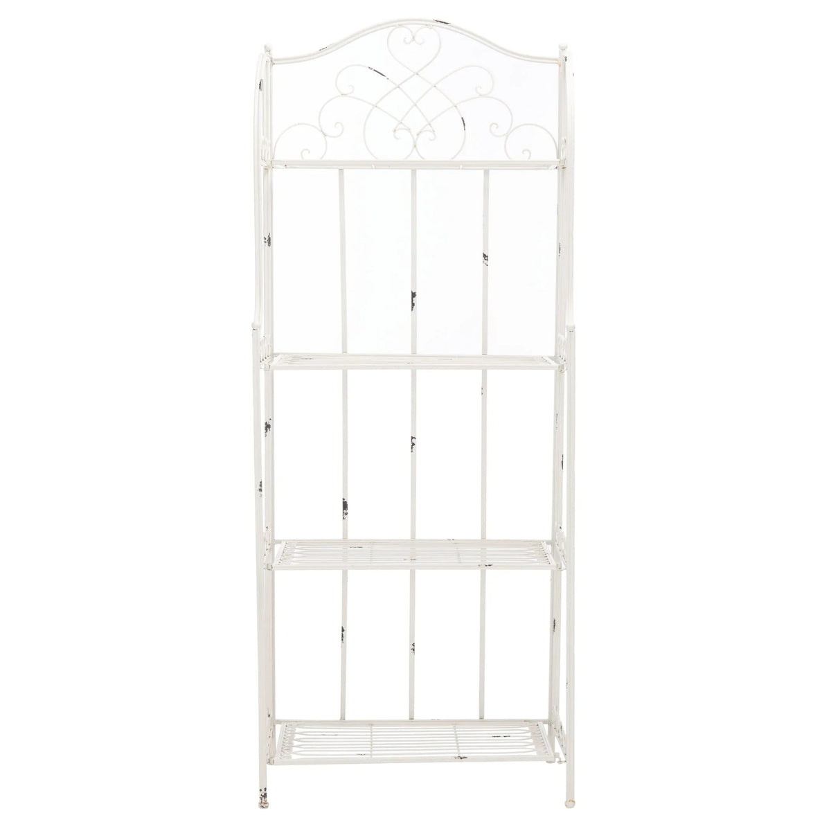 Scaffale portateglie da esterno SAFAVIEH Bryn in ferro battuto in stile vittoriano a 4 ripiani - 25 In. W x 15 In. D x 63 In. H - 25W x 15D x 63H