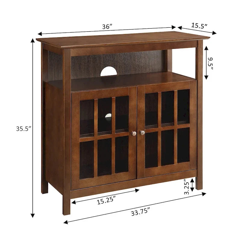Mobile TV con armadietti contenitori Convenience Concepts Big Sur Highboy da 40 pollici