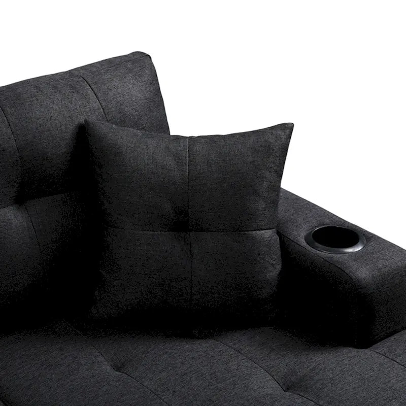 Modularna sofa za dnevnu sobu s ležaljkom u obliku slova L i držačem za čaše