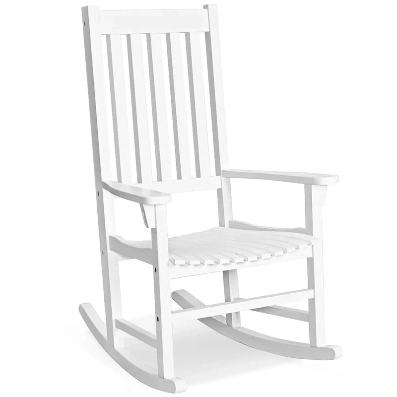 Schommelstoel met stevig houten frame, veranda-schommelstoel voor binnen en buiten