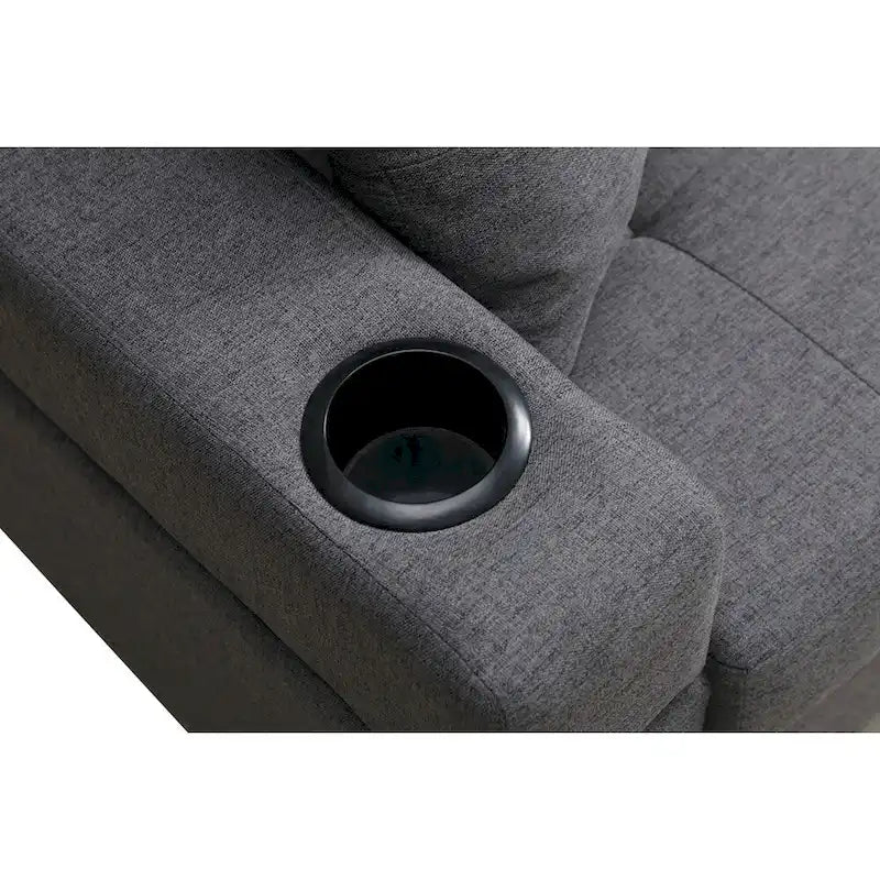 Modularna sofa za dnevnu sobu s ležaljkom u obliku slova L i držačem za čaše