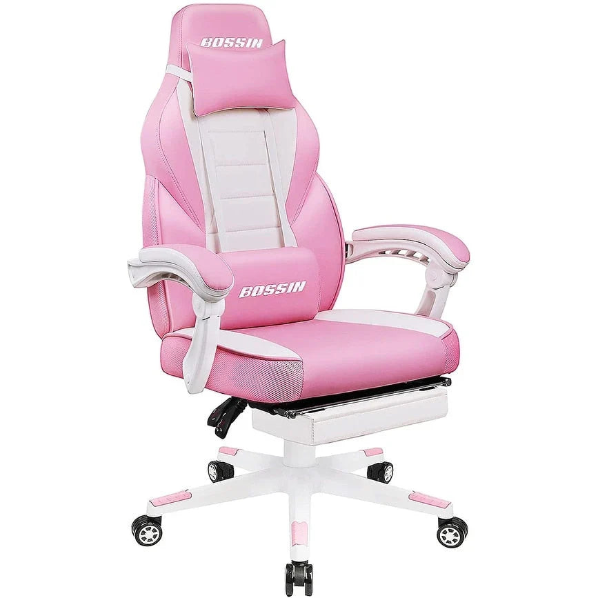 Sedia da gaming BOSSIN in stile corsa, per gamer robusti e alti, portata 300 lbs, schienale alto, sedia da computer