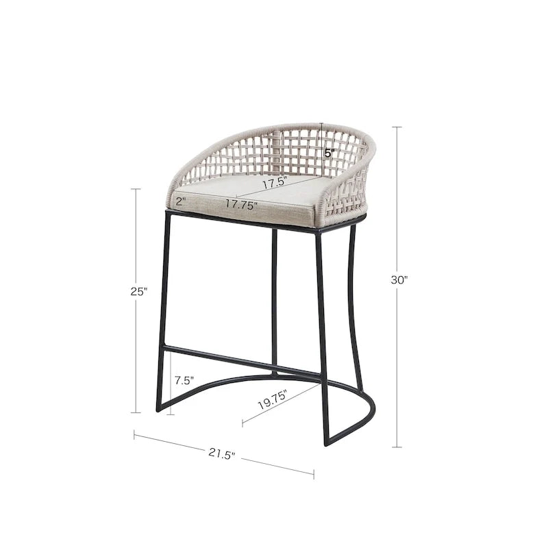 Madison Park Carmel geweven barkruk 25
