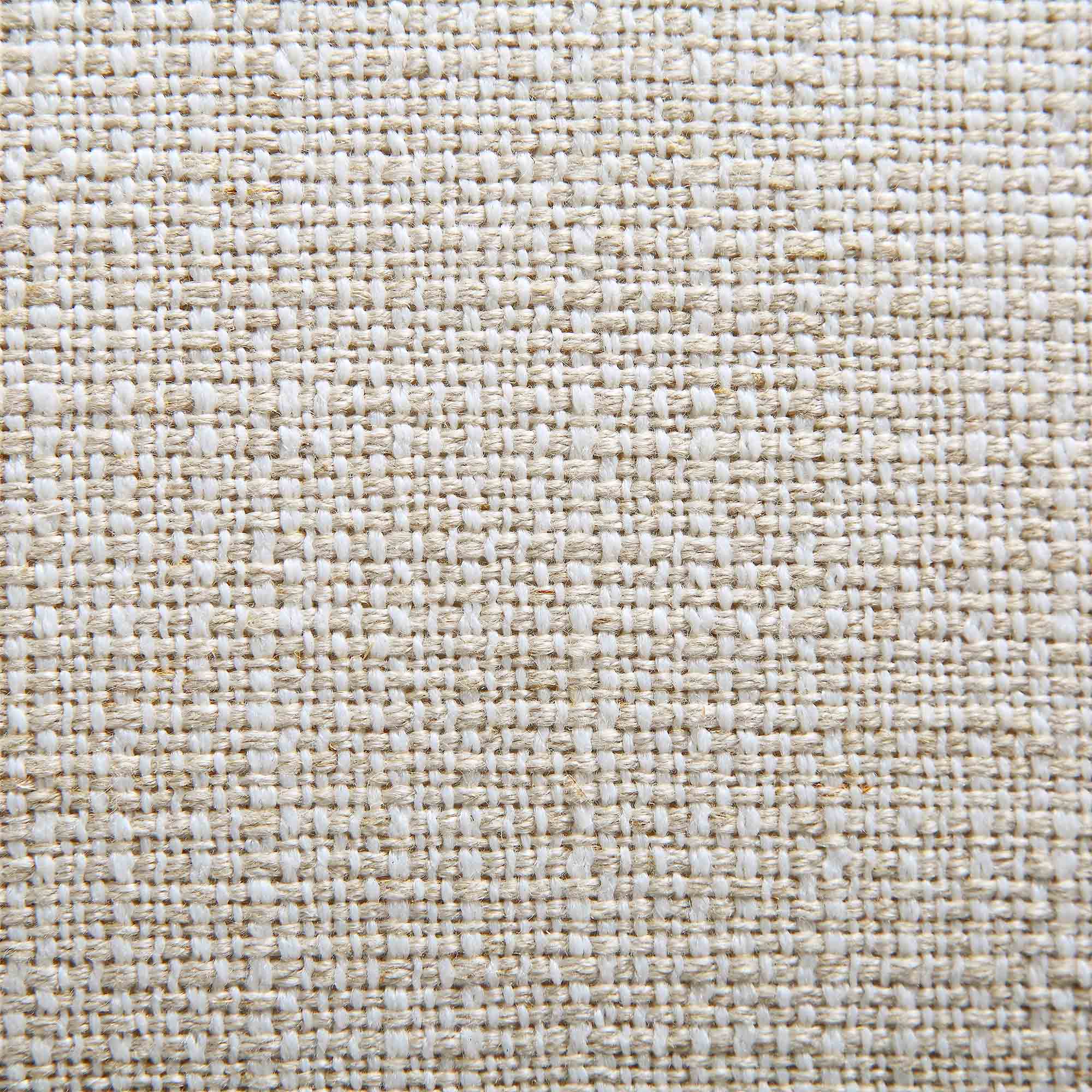 Divano curvo a 3 posti con cuscini a sfera, misto lino beige