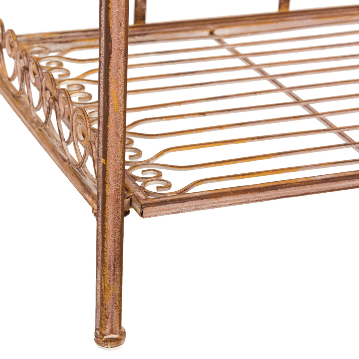 Scaffale portateglie da esterno SAFAVIEH Bryn in ferro battuto in stile vittoriano a 4 ripiani - 25 In. W x 15 In. D x 63 In. H - 25W x 15D x 63H