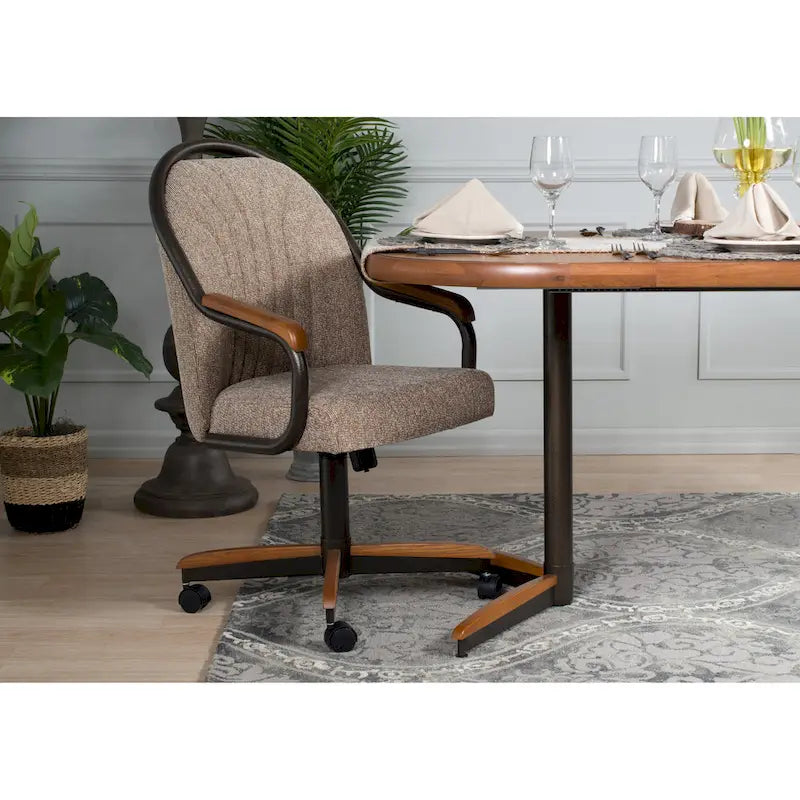Sedia da pranzo girevole e reclinabile per sala da pranzo informale - 38 Ax22,5 Lx22 P - 38 Ax24 Lx22 P